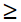 Greater Than or Equal To
